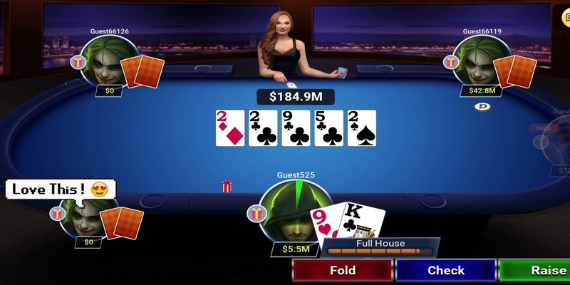 Nâng trình khi tham gia game Poker tại VIN777